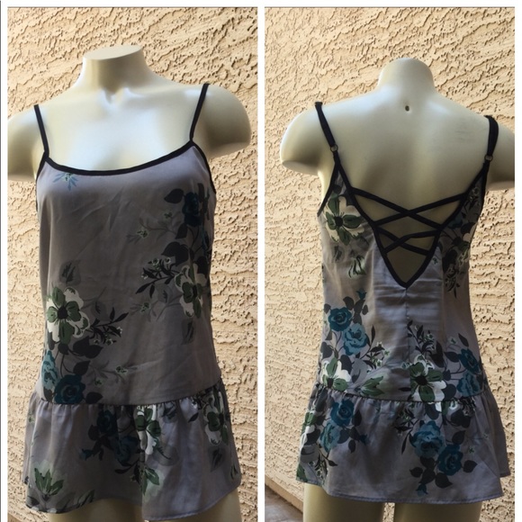 Full Tilt Floral Peplum Tank Top - Picture 1 of 4